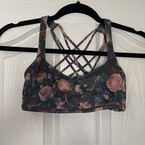 Lululemon floral size 2 sports bra.
